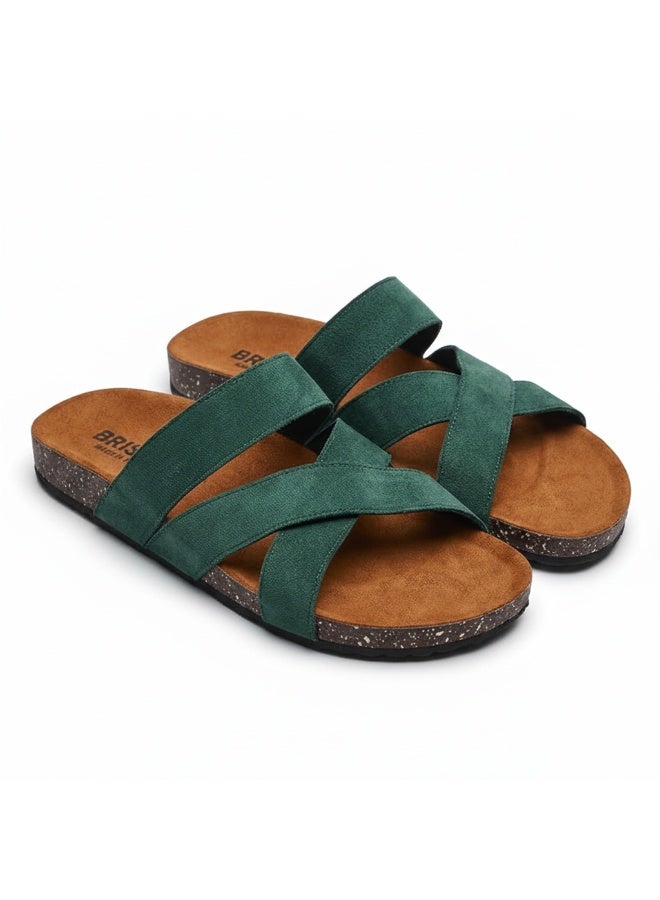 Stylish men's slippers with a modern and comfortable design – genuine leather and non-slip orthopedic sole, available in various sizes and colors. - Image 4